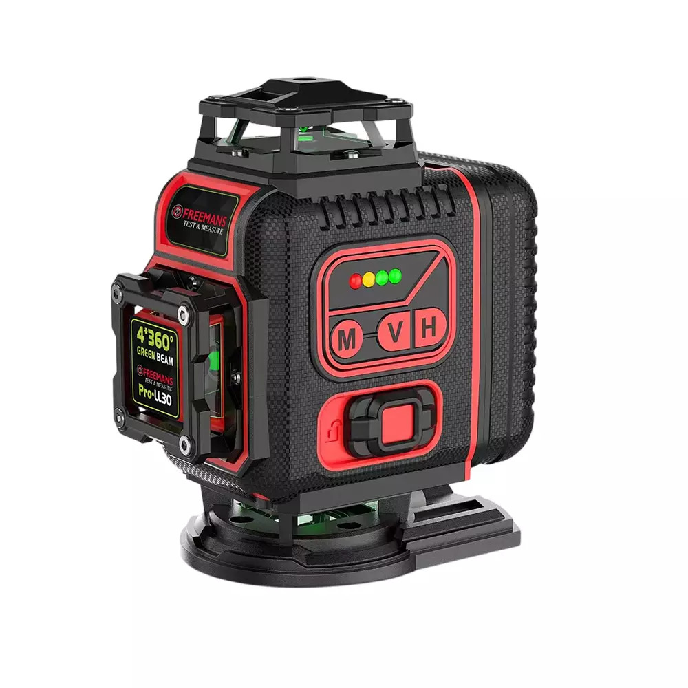 Freemans Self Levelling Cross Line Laser Level Green Beam 4x360� 30 m Range, ?PRO-LL30