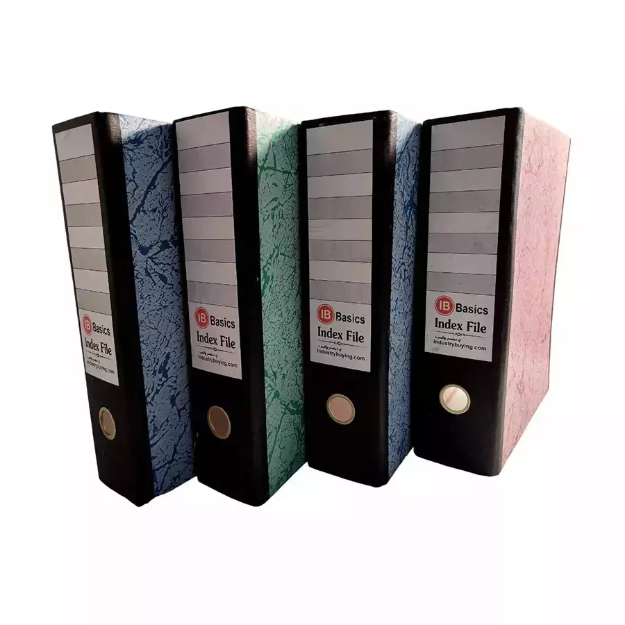 IB BASICS 465 GSM Box Index File without Lamination Legal A4 Size Assorted Color (Pack of 16)
